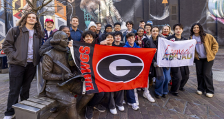 UGA SoC pose for a picture in London