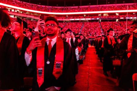 Computer Science students at graduation