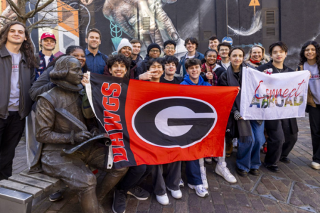 UGA SoC pose for a picture in London